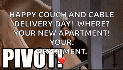 Happy Couch And Cable Delivery At Pivot Apartment GIF