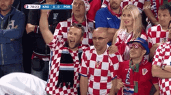 Happy Croatia Fans Cheering