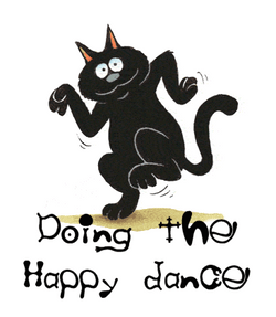 Happy Cute Dance Cat Animated GIF