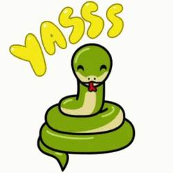 Happy Cute Snake Hissing GIF