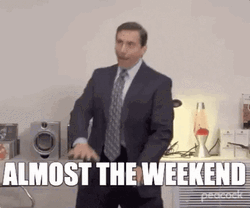 Happy Dancing Michael Scott Weekend Meme GIF