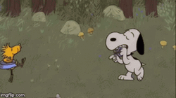 Happy Dancing Snoopy And Woodstock GIF