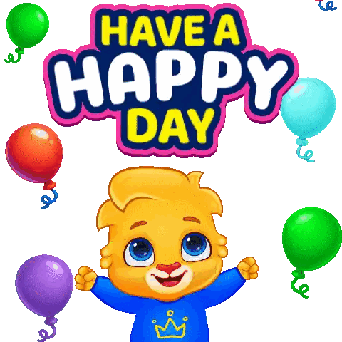 Happy Day Balloons Sticker