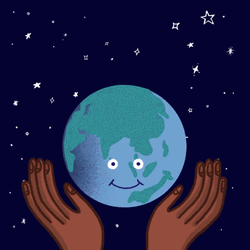 Happy Day Earth Rotation GIF