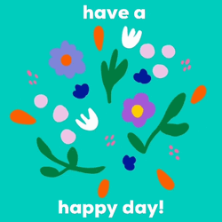 Happy Day Flowers Doodle GIF