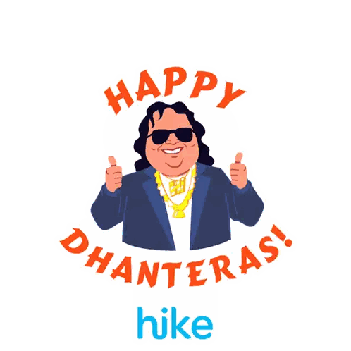 Happy Dhanteras Sticker With Man In Sunglasses Sticker