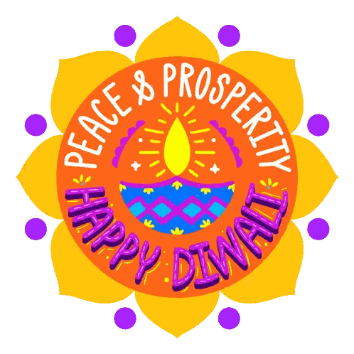Happy Diwali Candle Sticker