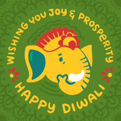 Happy Diwali Elephant