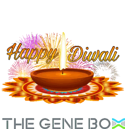 Happy Diwali Greeting Card With Lit Candle Sticker