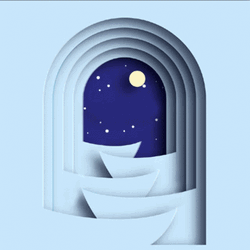 Happy Diwali Lamps Under The Moon GIF