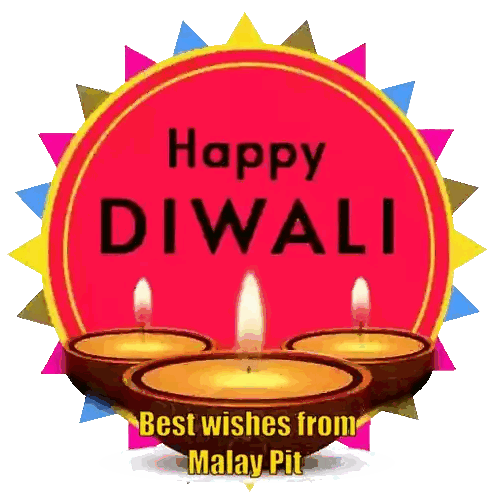 Happy Diwali Sticker With Candles Sticker