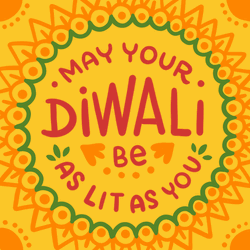 Happy Diwali Sunflower Logo