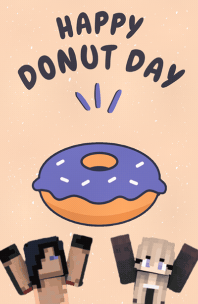 Happy Donut Day Purple Donut GIF