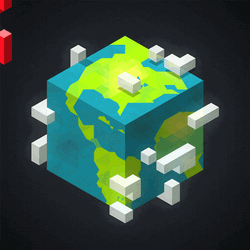 Happy Earth Day Box Planet GIF