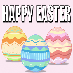 Happy Easter Egg Dog Three Eggs Penguin GIF