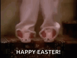 Happy Easter Funny Pink Bunny Suit GIF