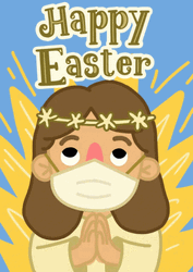 Happy Easter Jesus In Mask