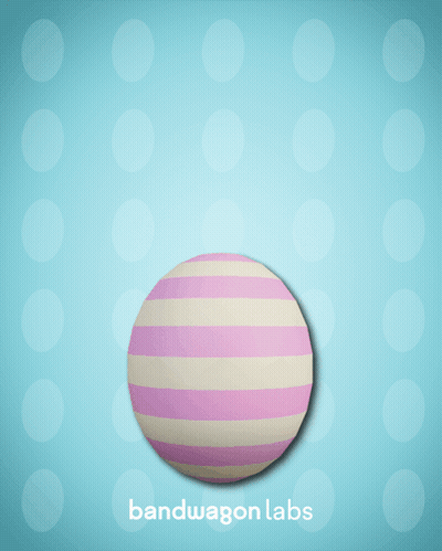 Happy Easter Poster With Stuffed Animal In Egg GIF
