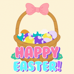 Happy Easter Sunday Bunny On Basket GIF