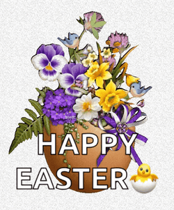 Happy Easter Sunday Pansy Flower GIF