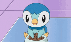 Happy Eating Piplup GIF