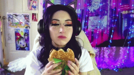 Happy Eating Whopper Sandwich  GIF