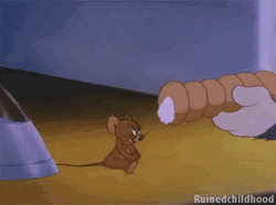 Happy Ending Jerry Licking Bread GIF
