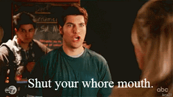 Happy Endings TV Series Shut Your Mouth GIF