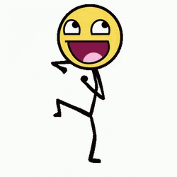 Happy Face Dancing Man Stick GIF