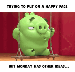 Happy Face Monday Piggy Angry Birds GIF