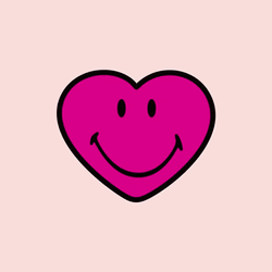 Happy Face Pink Heart Emoji GIF
