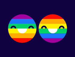 Happy Face Rainbow Doodle GIF