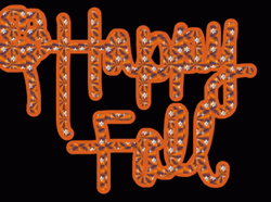 Happy Fall Glittery Shinny Font GIF