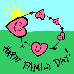 Happy Family Day Heart Artwork GIF