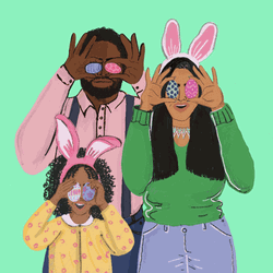 Happy Family Good Morning Happy Easter GIF