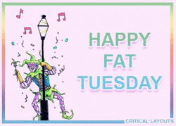 Happy Fat Tuesday Clown In Lamp Post GIF