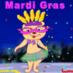 Happy Fat Tuesday Cutie Animation GIF