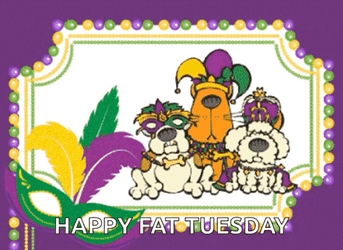 Happy Fat Tuesday Doggie Line Up GIF