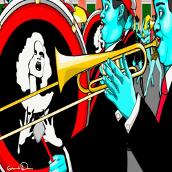 Happy Fat Tuesday Trumpets Parade GIF