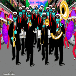 Happy Fat Tuesday Walking Parade GIF