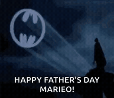 Happy Father's Day Batman Silhouette Flying