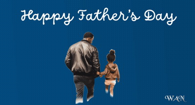 Happy Father's Day Card With Father And Daughter GIF