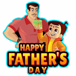 Happy Father's Day Chhota Bheem GIF