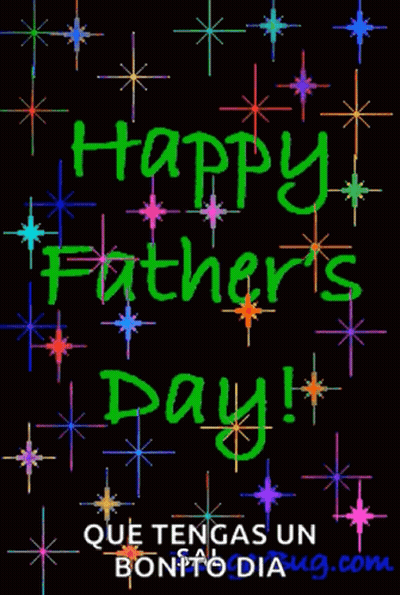 Happy Father's Day Greeting Card Black Background GIF