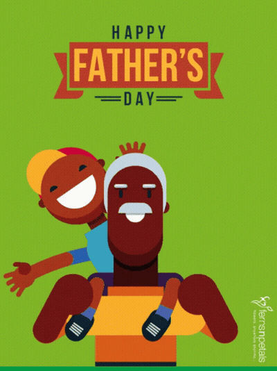 Happy Father's Day Man Carrying Child GIF