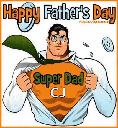 Happy Father's Day Superman Cartoon GIF
