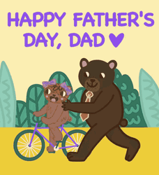 Happy Fathers Day Biking Bears
