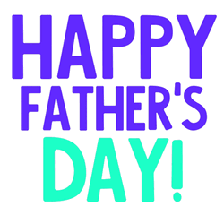 Happy Fathers Day Bright Word Art