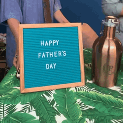 Happy Fathers Day Brother Bar Sign Blue GIF