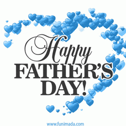 Happy Fathers Day Brother Big Blue Heart GIF